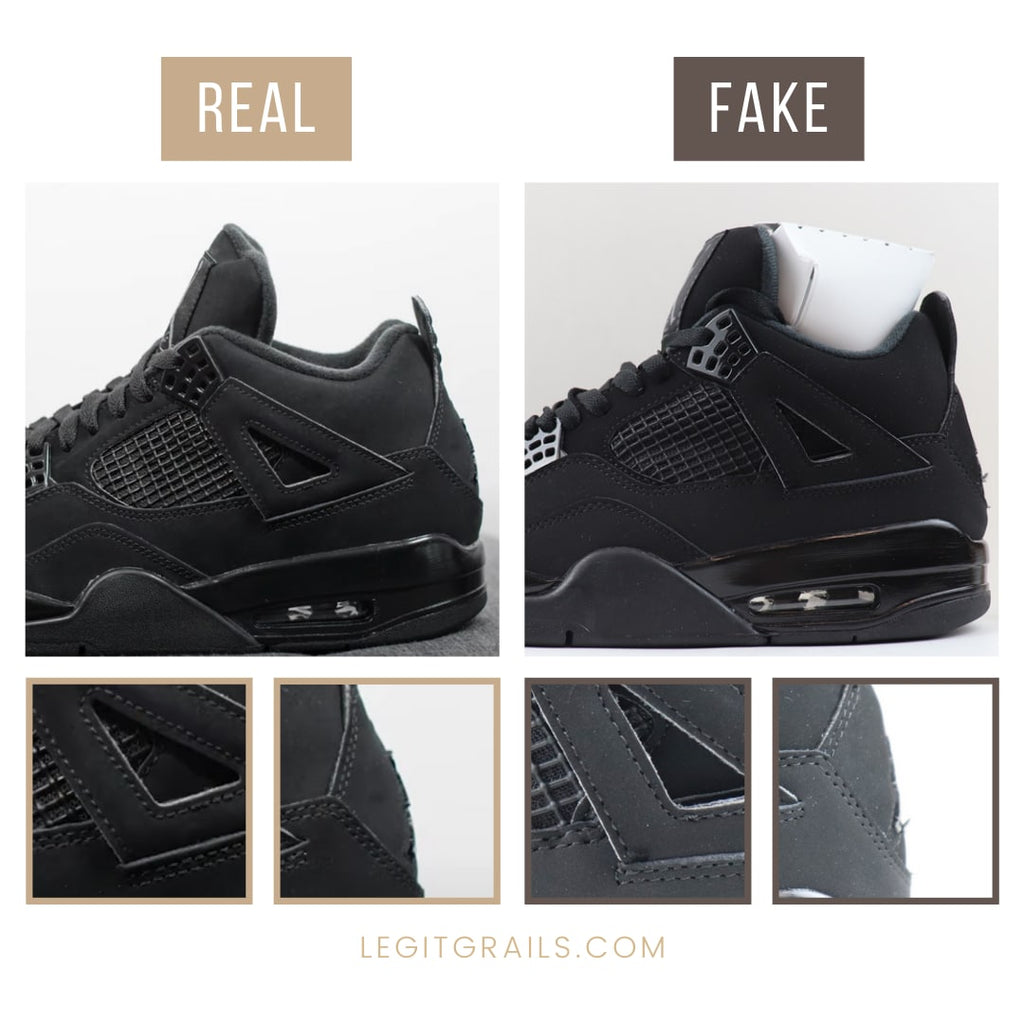 How to spot fake Jordan 4 Black Cat: Authentic Jordan 4 Black Cat