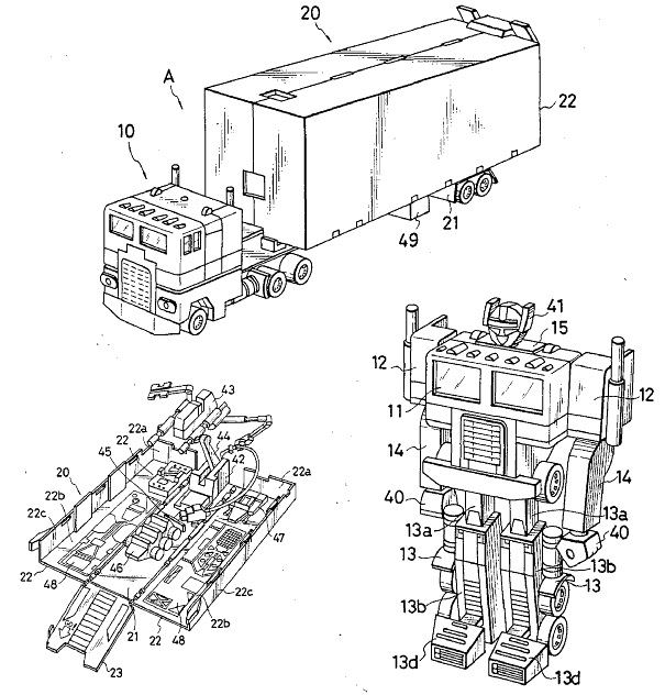 Optimus prime transformer toy design