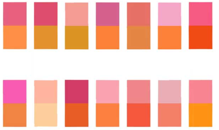 Pink and orange palette