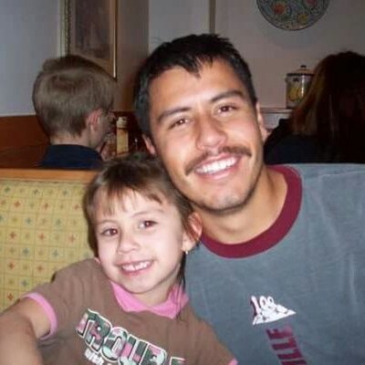 Hector Martinez with his daughter