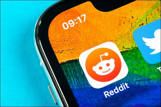 The Reddit app logo on the iPhone Home screen.
