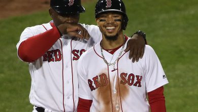 mookie betts wearing a chain in baseball