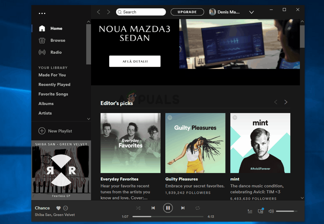 turn off music normalization on Spotify