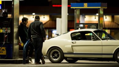 Shelby Fastback gas station fill up