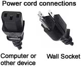 Computer power cord