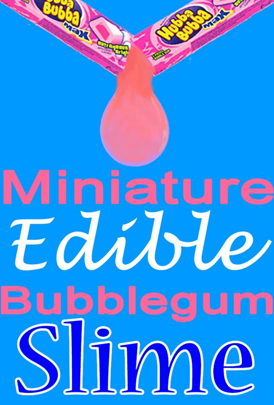 Make your own edible slime_miniature bubblegum slime