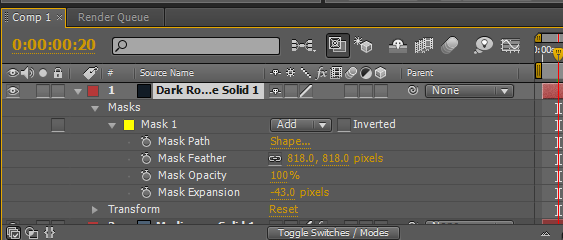 Rain in After Effects - The Value of Masks