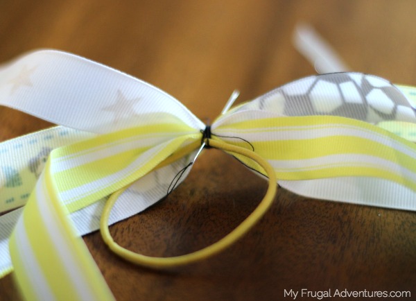 how to make a football hair ribbon