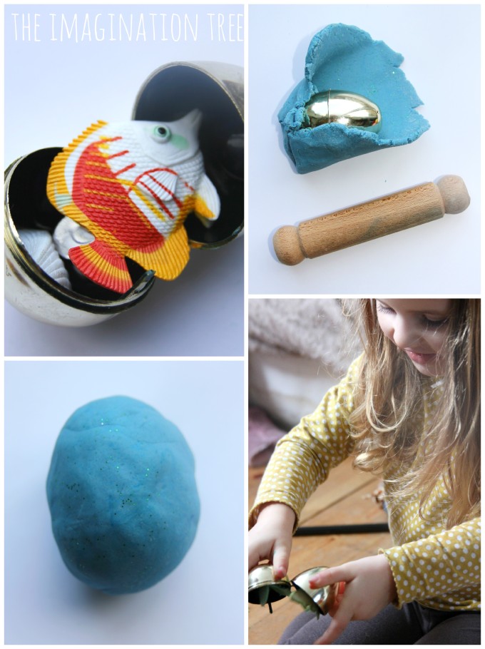 DIY mini world feeling play egg dough game