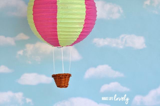 Hot air balloons from paper lanterns
