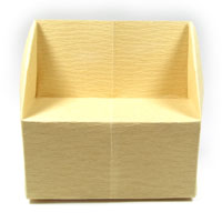 trapezoid origami loveseat