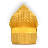 wide origami throne