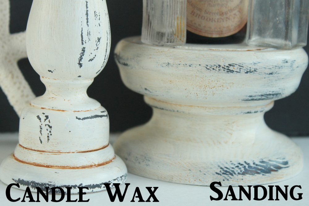 how to get a rustic finish with candle wax 007