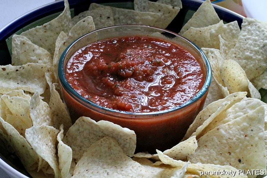 imitate at the border of salsa and tortilla chips