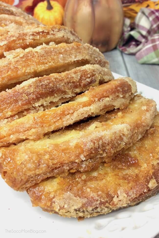 Flimsy cookies layered with pumpkin pie filling - do we need to say more? Bread pulled apart from this pumpkin bread is to die for!!