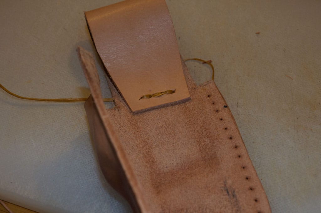 Classic makes a row of holes at both ends of the waistband.