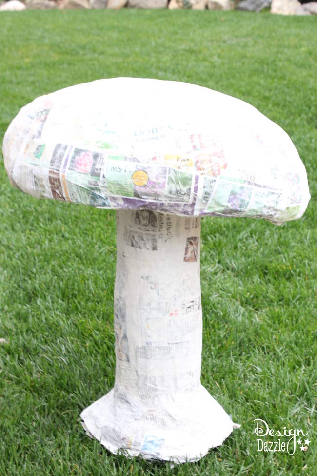 How to cut paper into a giant mushroom - Design Dazzle