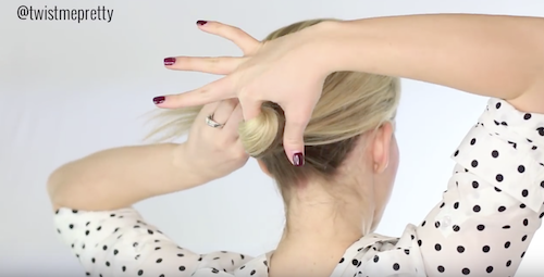 Create this modern French curl for New Year's Eve