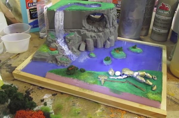 How to fake water for a Diorama? Step by step instructions
