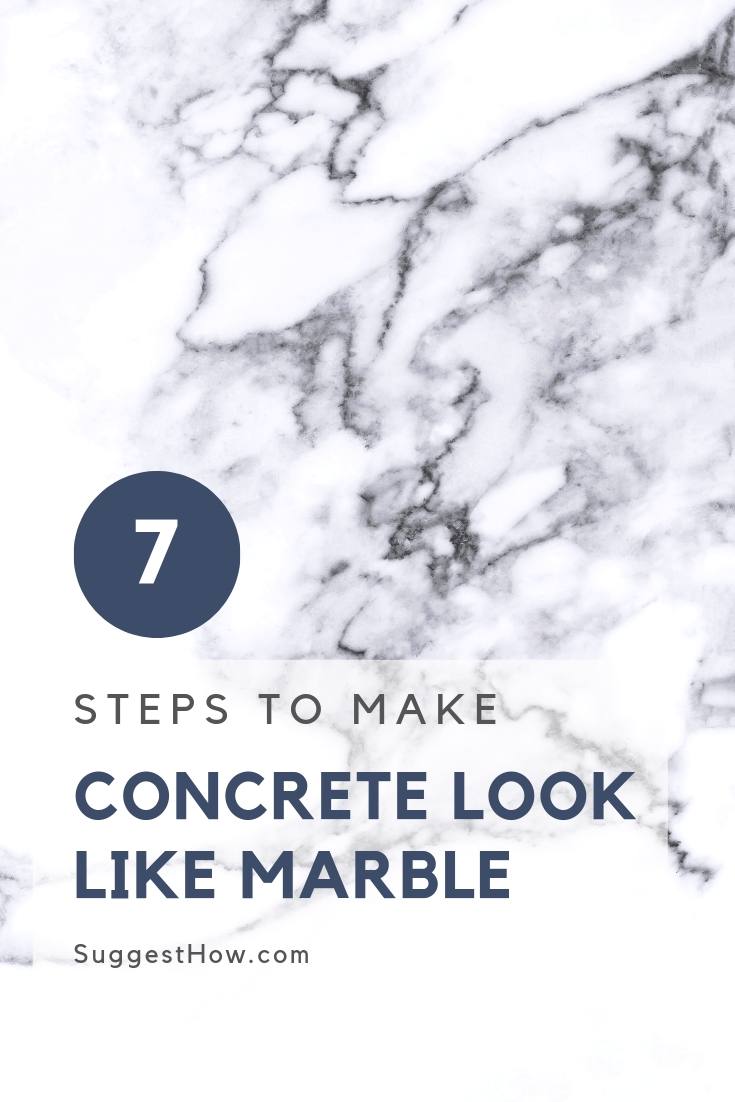 how to make concrete look like marble