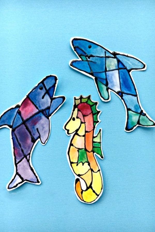 Ocean-Bookmark-Ideas-Shark-Seahorse-Bookmarks