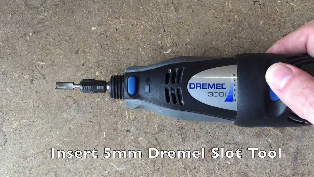 Dremel with 5mm . slot attachment