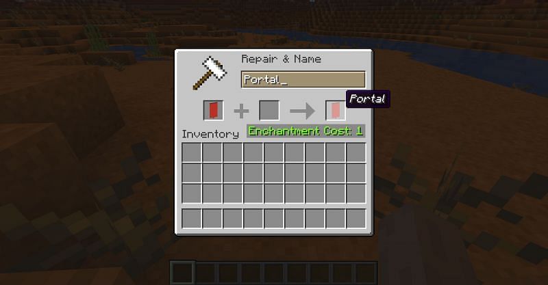 Rename banner at an anvil in Minecraft (Image via Minecraft)