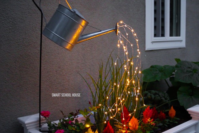 glowing fairy garden watering can