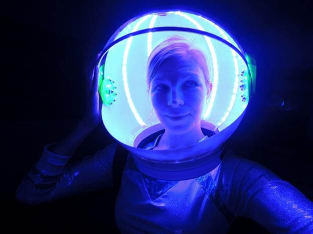 4. DIY LED space helmet