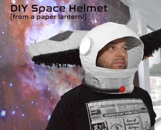 15. How to Make a Space Helmet from Paper Lanterns