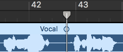 setting the playback head at a quiet point