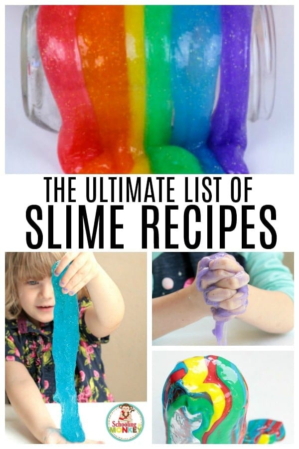 There is no end to the fun you can have with kids when making slime recipes! These stretchy slime recipes at so much fun, and this easy list of foolproof slime recipes means you’ll learn how to make satisfying slime in no time and you’ll get your satisfying slime recipes without the hassle. #slimerecipes #slime #slimer #kidsactivities #summerfun #sensory