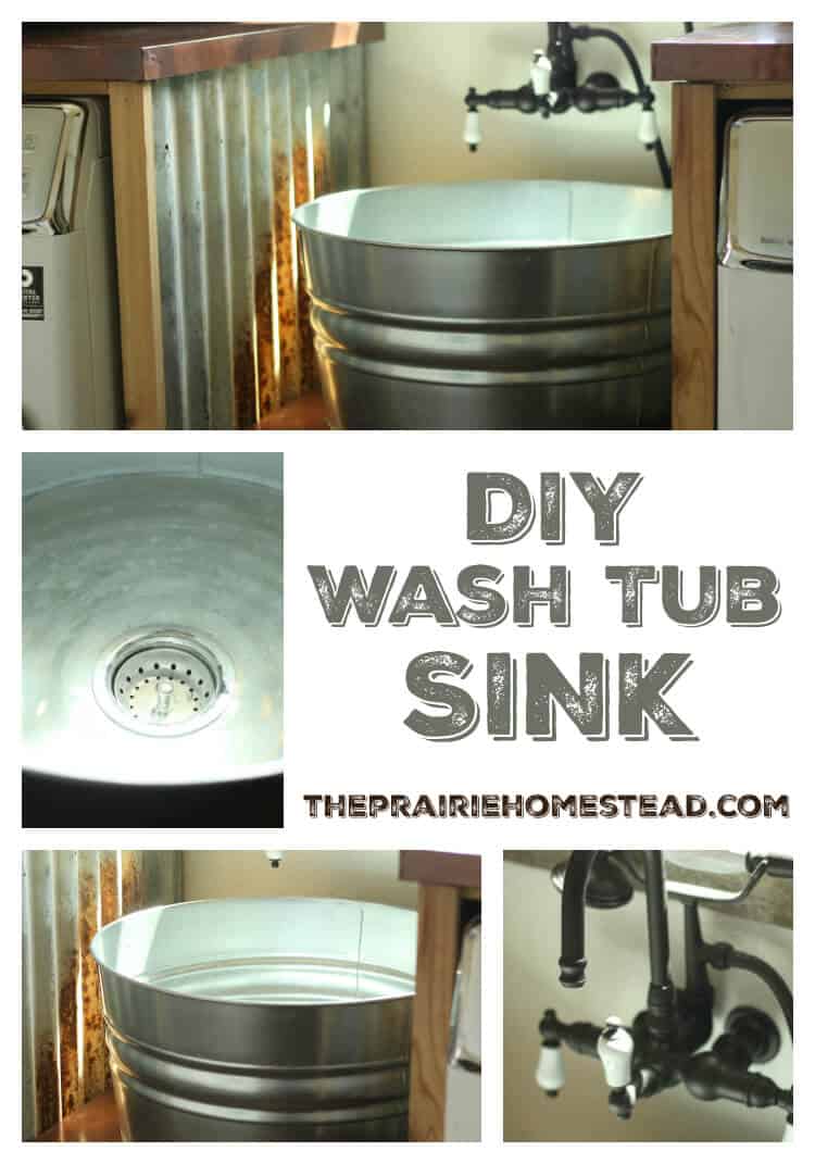 DIY instructions for a washbasin sink for a farm laundry room