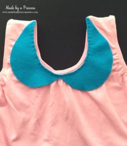 DIY shopkins shoppie halloween costume hand stitched collar for leotard