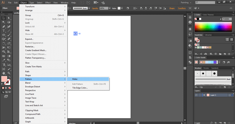 How to create a polka dot pattern in Illustrator