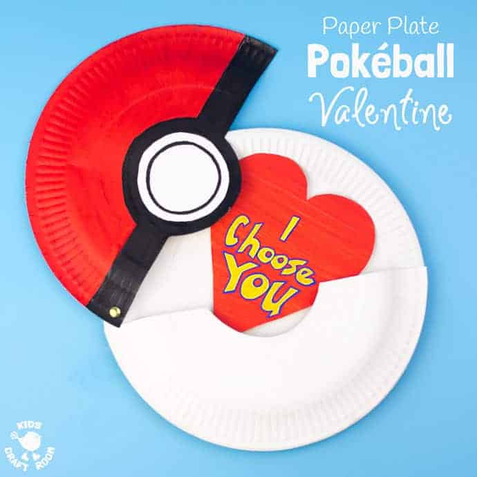 This paper disc Pokeball craft actually unfolds with internal storage space for figures or cards! we