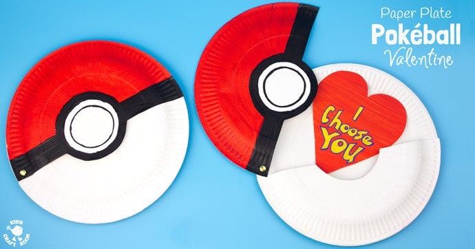 This paper disc Pokeball craft actually unfolds with internal storage space for figures or cards! we