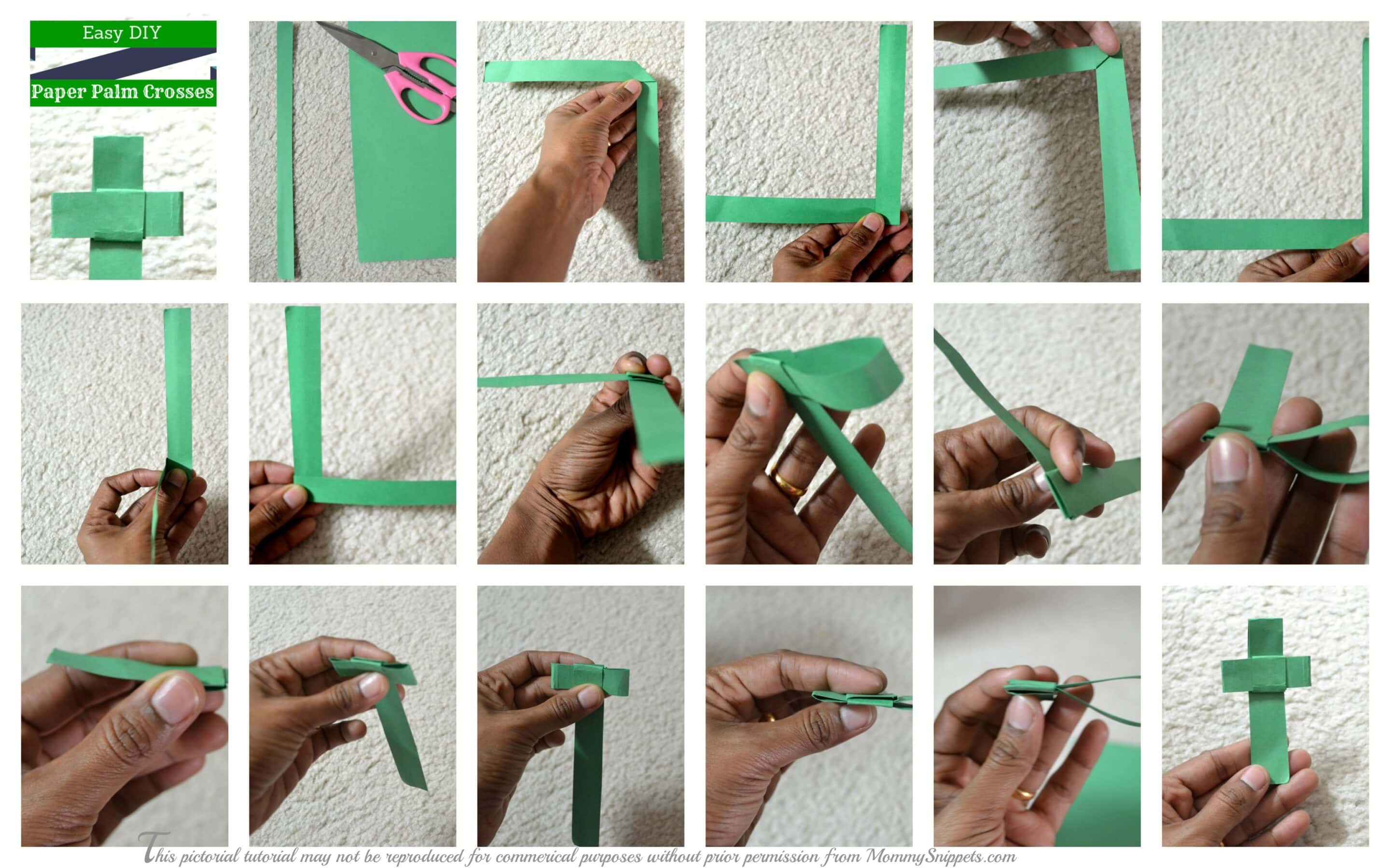 How to make a Cross with a brush with paper