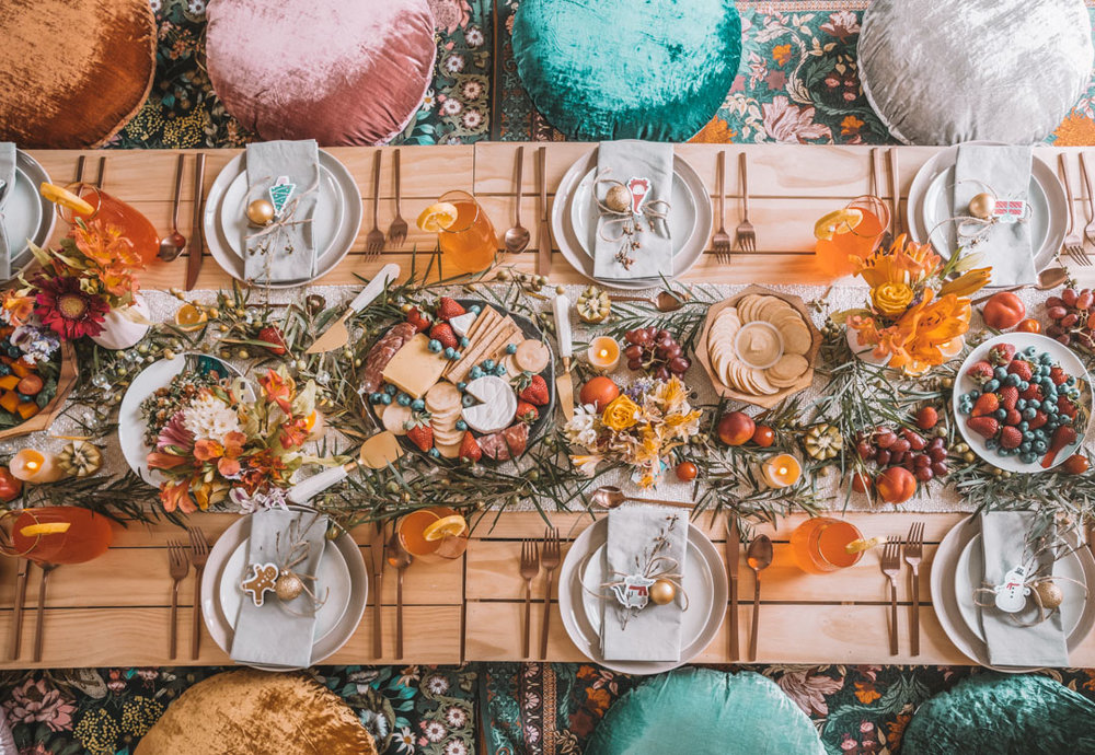 boho low table picnic pallet picinic bohemian tutorial DIY how to organize 76