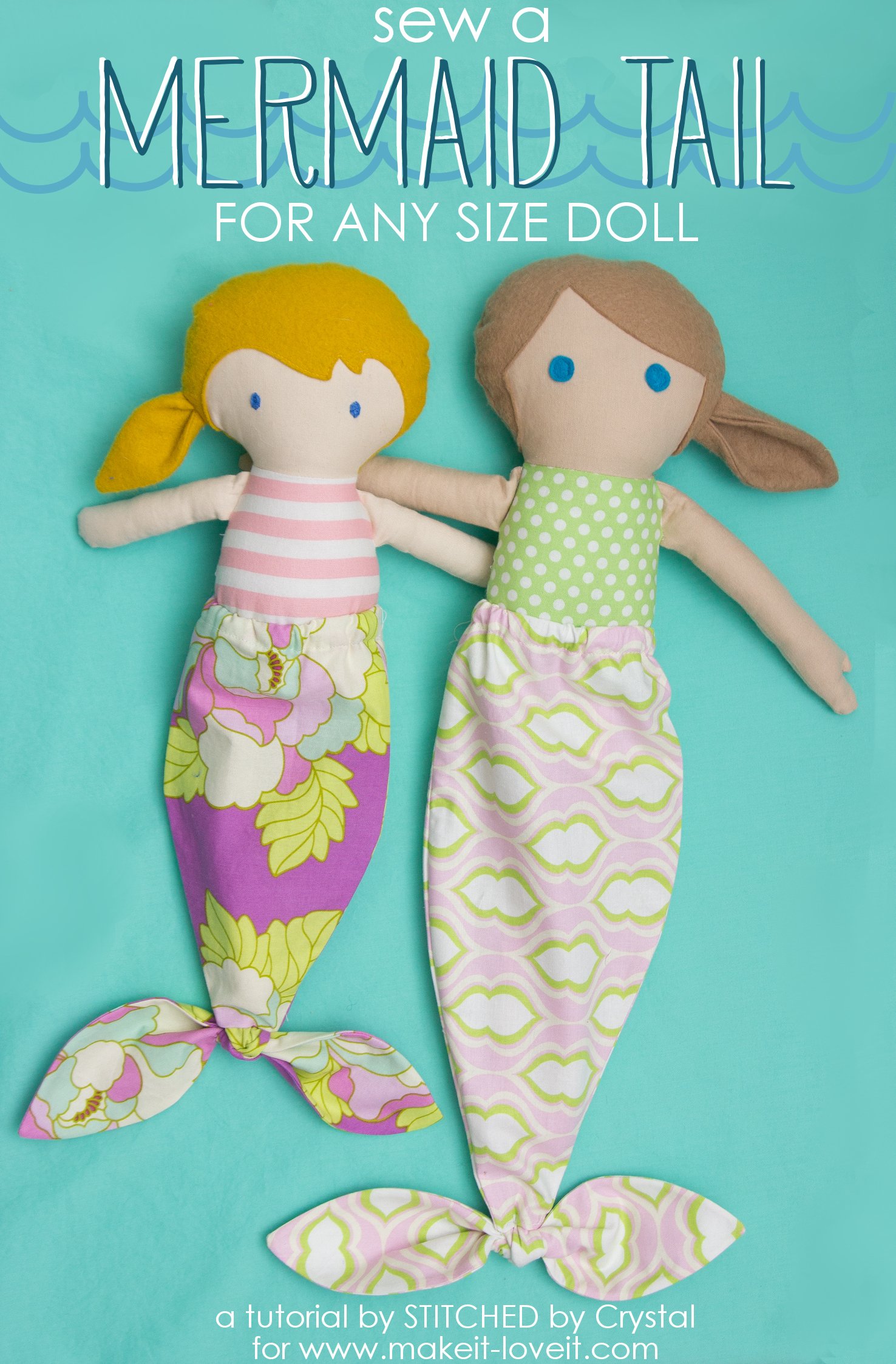 Sew a mermaid tail for any size doll! | via topqa.info
