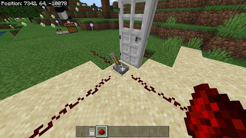 It will power any adjacent blocks and can activate doors and lights