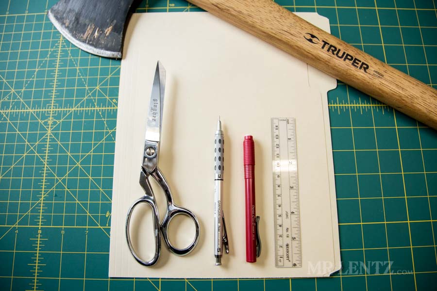 tools for template making axe sheath