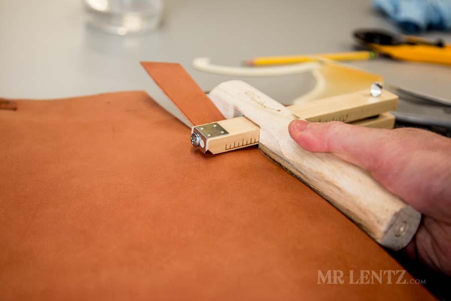 cutting the axe sheath strap