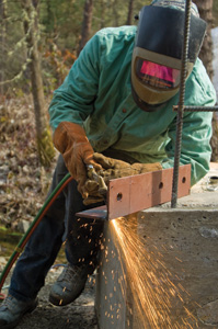 Although Mike owns a plasma cutter, he chose to use a cutting torch for most of the cuts on this project.