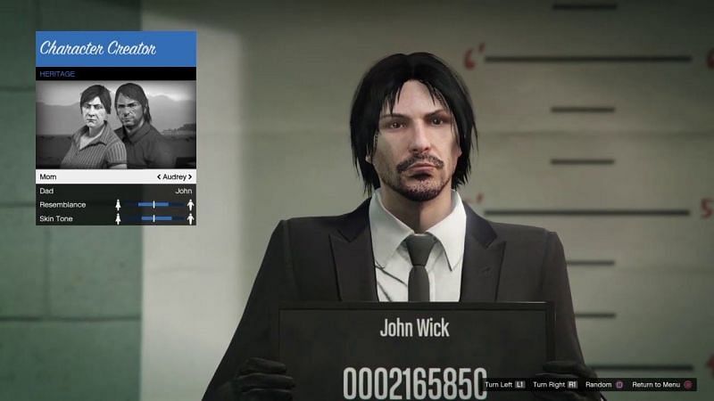 Keanu Reeves & rsquo; characters from the John Wick series can easily be recreated in GTA Online (Image credit: Valkira Gaming, YouTube)