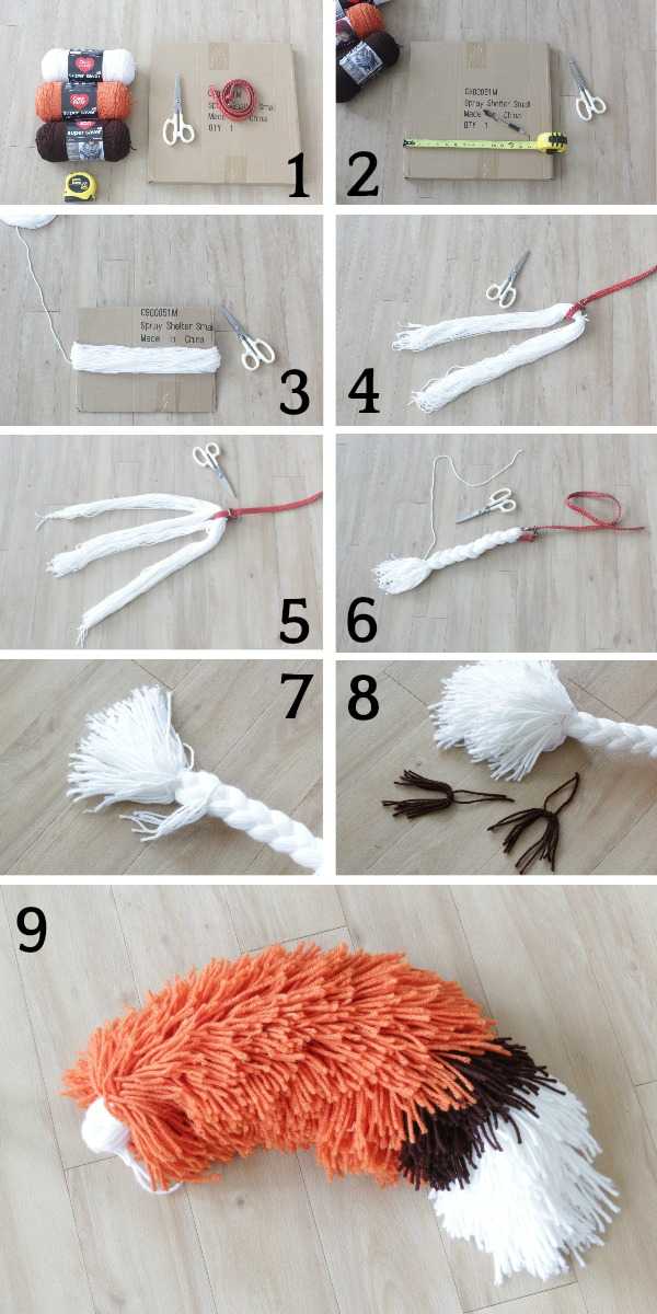All the steps to make a fox tail