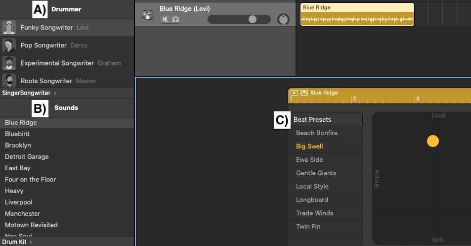 Drummer, Sounds, Beat Presets - How to Create Drums in Garageband