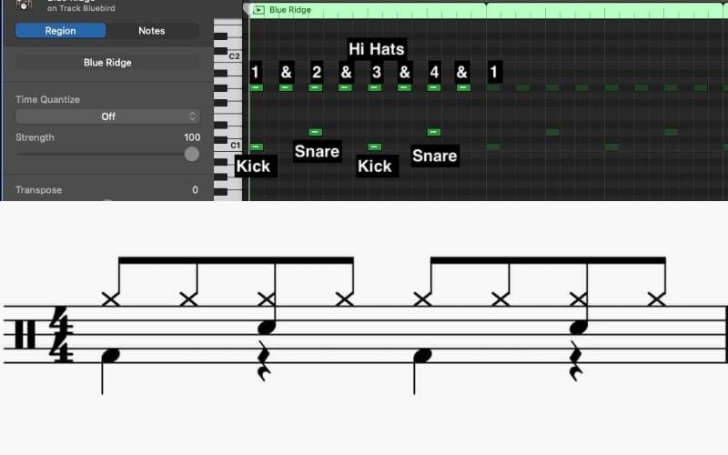 Eighth Note Pattern #2 - How to Create Drums in Garageband
