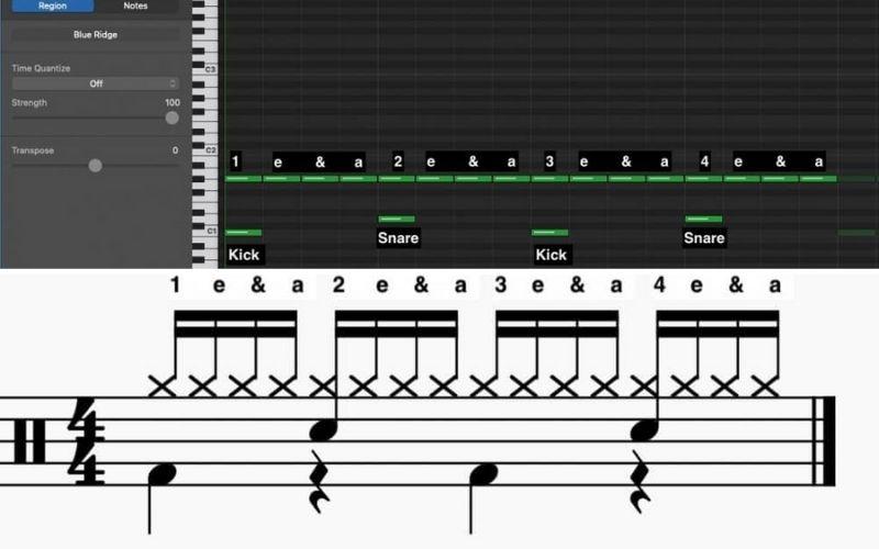 Sixteenth-Note Pattern - How to Create Drums in Garageband