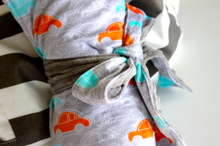 Instructions for using Minky baby blanket